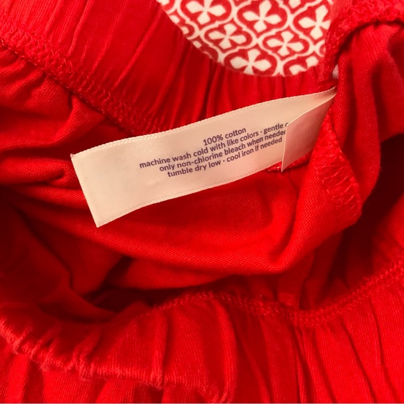 Cacique PJ Pajama Set Cami Top And Short Size 14/16 Red White 100% Cotton Knit - Picture 5 of 15